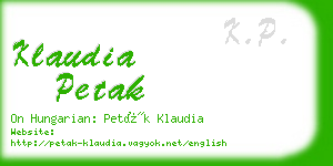 klaudia petak business card